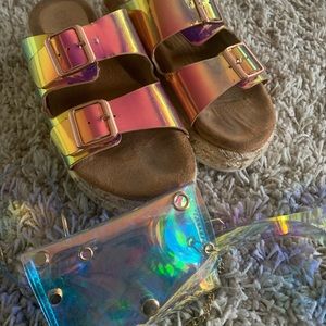 Iridescent platform slides